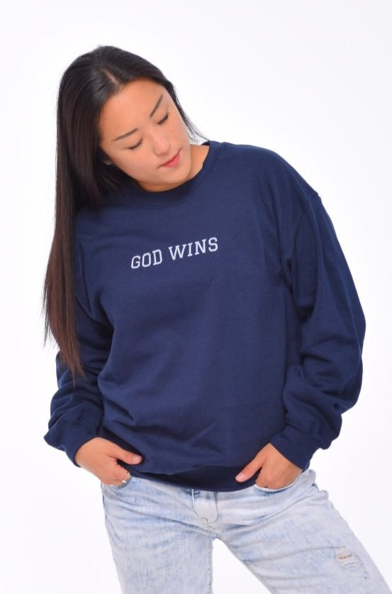 GOD WINS Crewneck Classic Sweatshirt