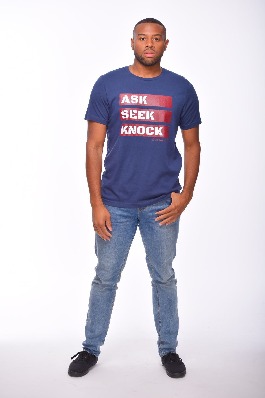 Ask Seek Knock Matthew 7:7 Unisex Premium T-Shirt