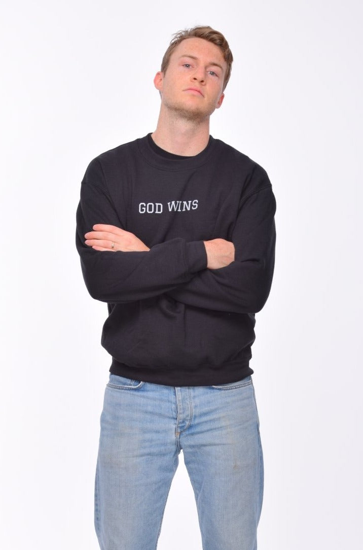 GOD WINS Crewneck Classic Sweatshirt