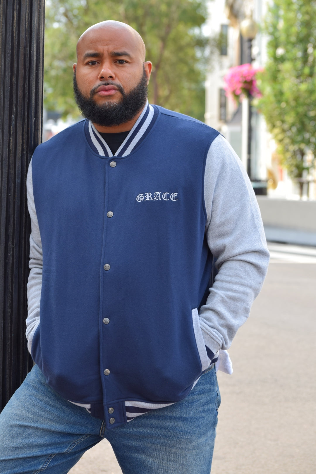 Grace Embroidered  Champion Bomber Jacket