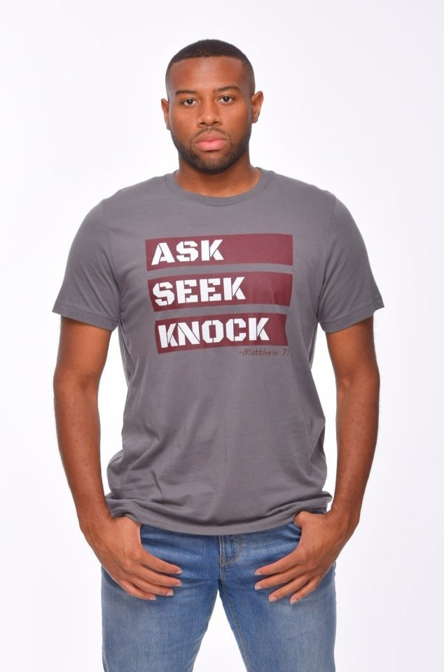 Ask Seek Knock Matthew 7:7 Unisex Premium T-Shirt